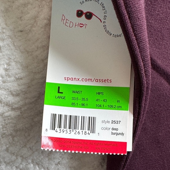NWT Assets By Spanx Deep Burgundy Leggings Size L - Picture 8 of 10